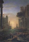 Claude Lorrain Port of Ostia with the Embarkation of St Paula (mk17) oil painting reproduction